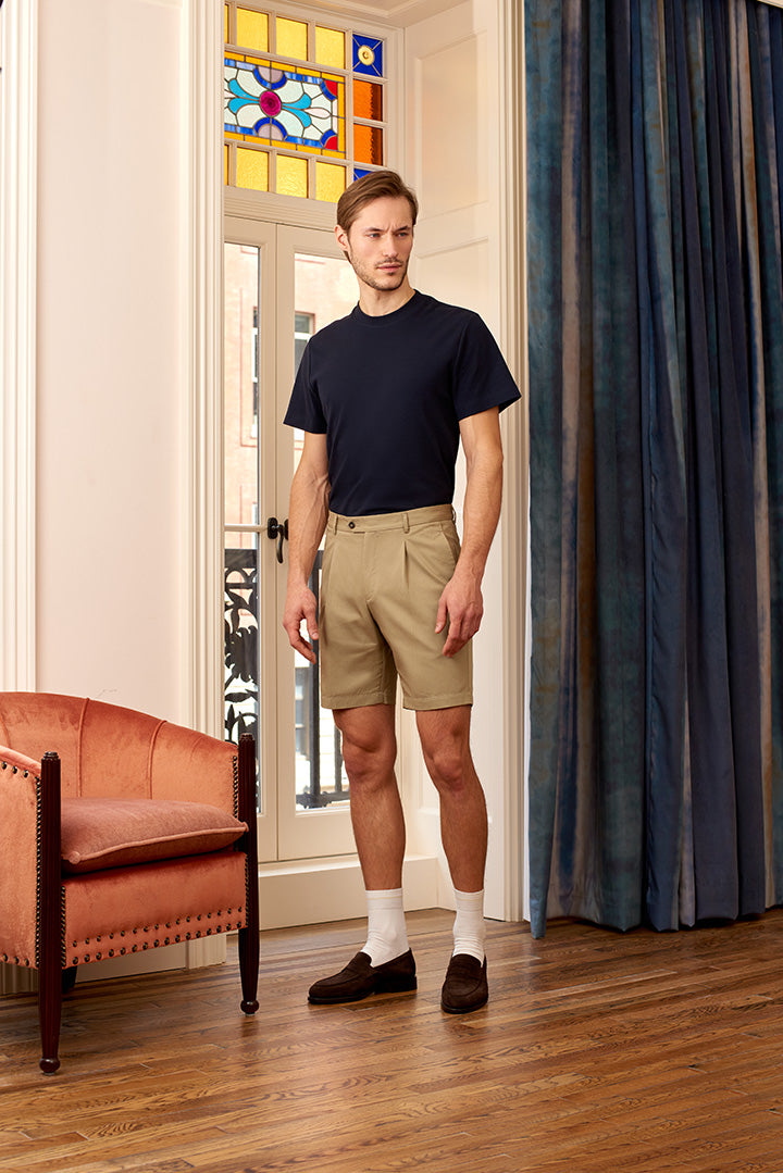 Structured T-Shirt - Navy
