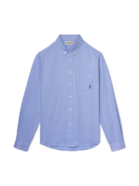 Italian Cotton Button Down - Blue