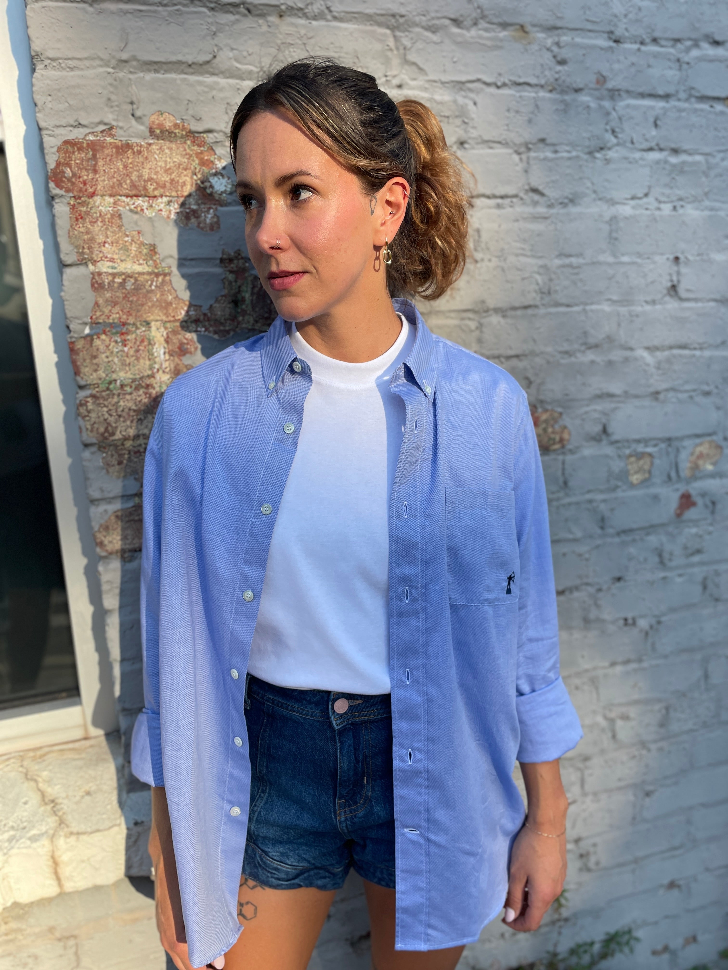 Lightweight Button Down - Medium Blue