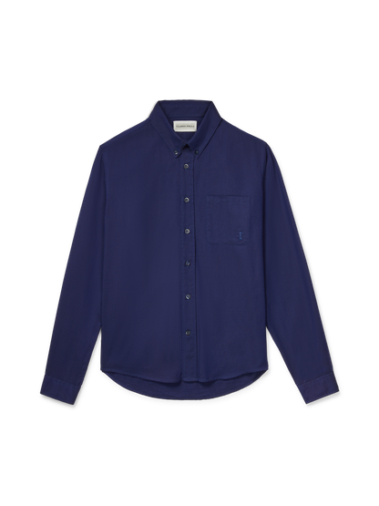 Italian Cotton Button Down - Navy