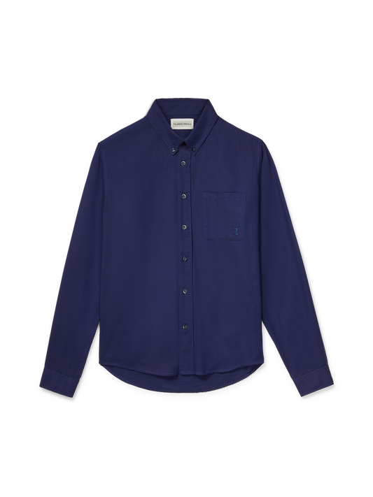 Italian Cotton Button Down - Navy