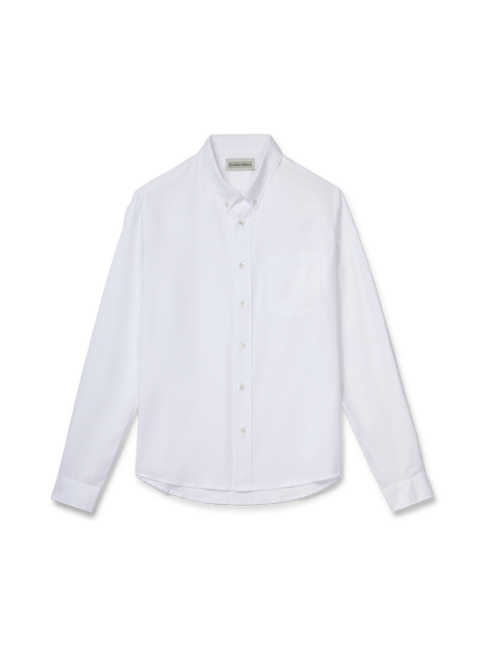 Italian Cotton Button Down - White